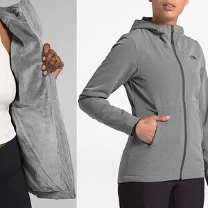 The North Face Shelbe Raschel Hoodie Jacket Gray Windproof Soft Shell
